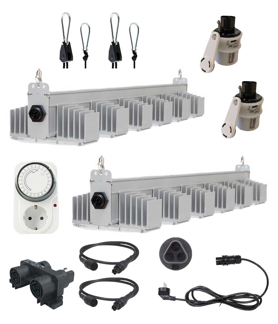 Sanlight Q-Serie LED-Beleuchtungsset XL (2,25 m²) Expert 490 W 