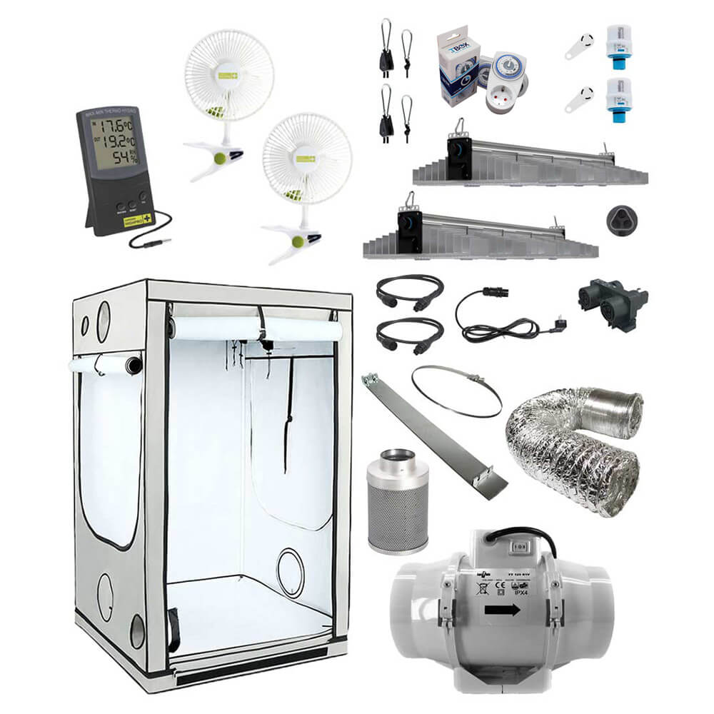 Homebox AQ120 mit 2x Sanlight EVO 5-120 EXPERT und Abluftsystem S