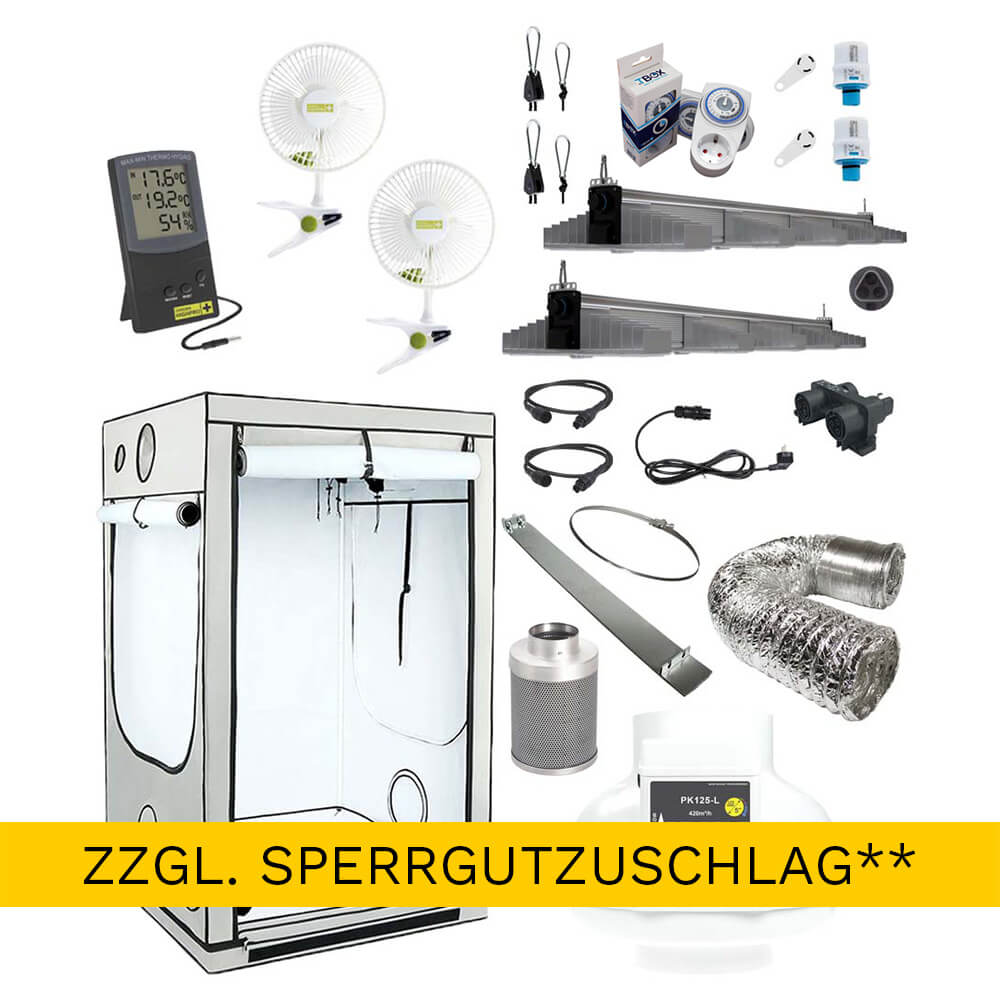 Homebox AQ150+ mit 2x Sanlight EVO 5-150 ECO und Abluftsystem M