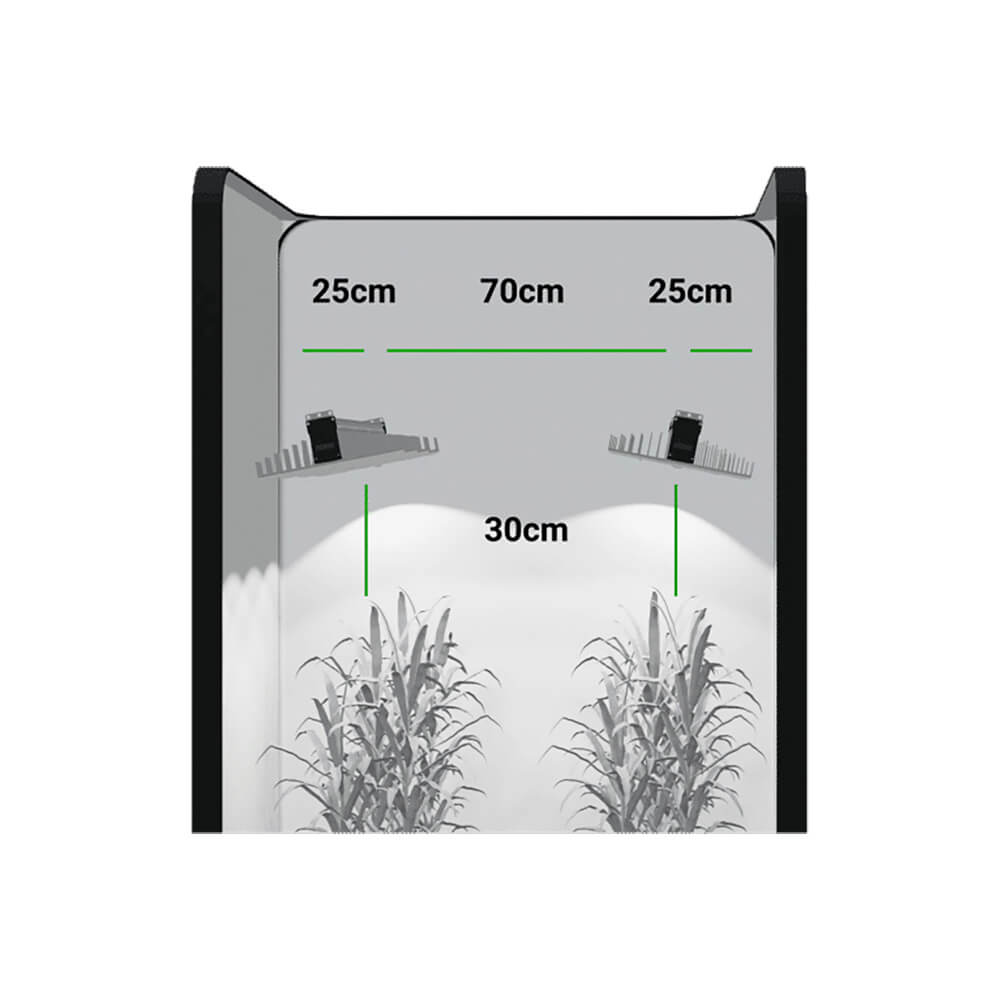 Homebox AQ120 mit 2x Sanlight EVO 4-120 ECO und Abluftsystem S 