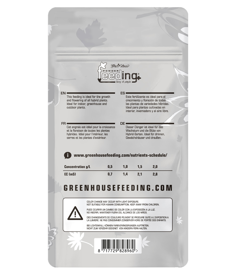 Growversand powderfeeding hybrids hinten 125g