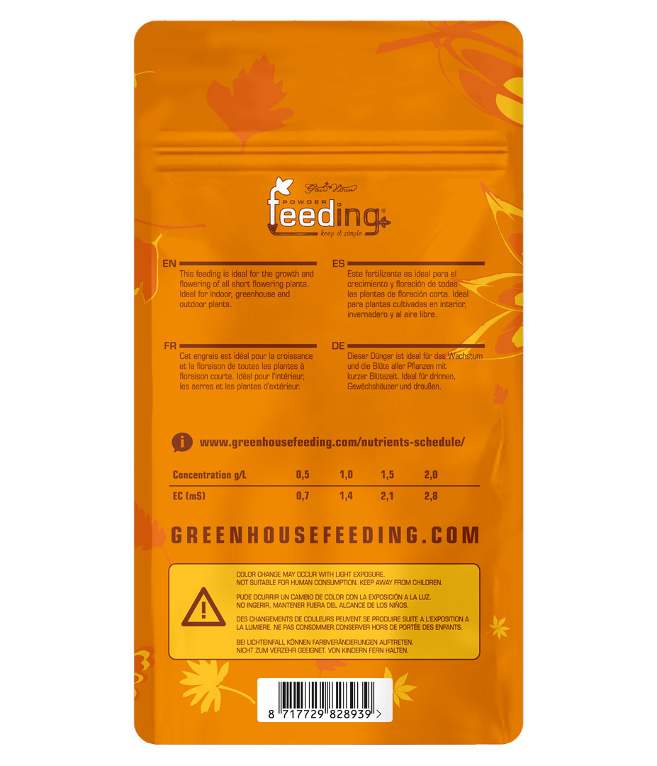 Growversand powderfeeding shortflowering hinten 125g