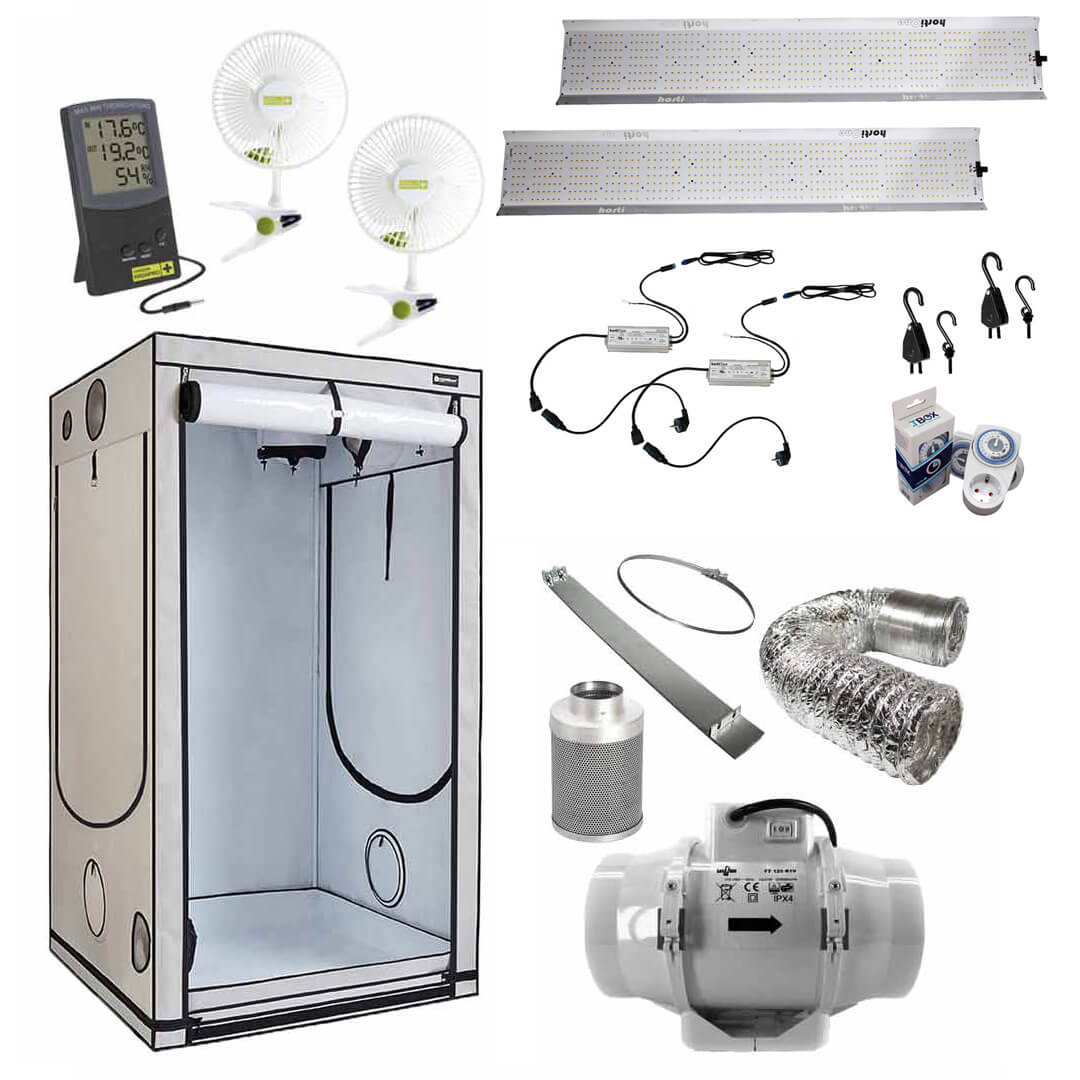 Komplettset Homebox Q120Plus HortiOne 600 220W Abluftset S
