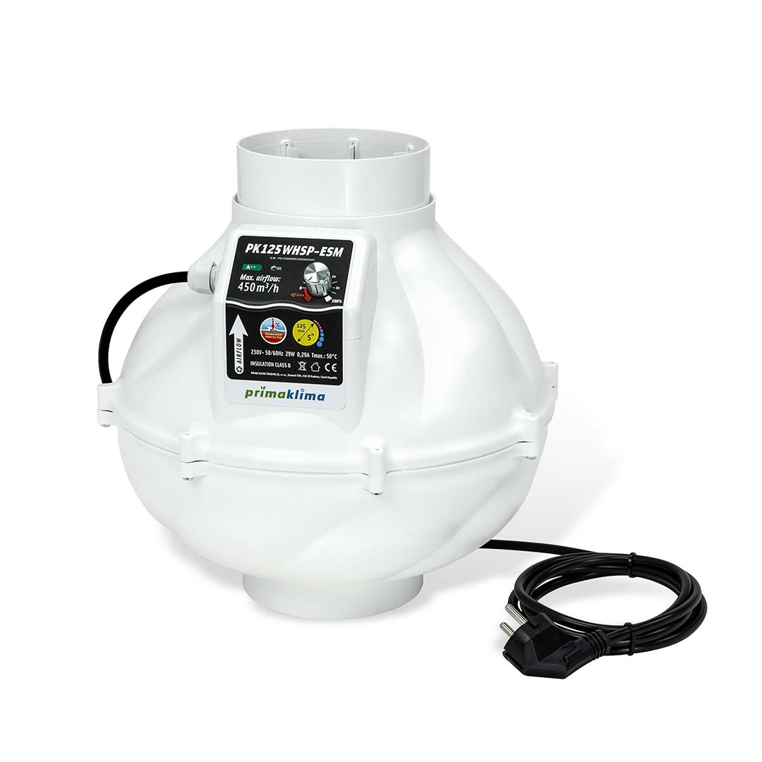 Growversand primaklima whisperblower ec 3speed 0 100 500m3h 125mm vorne