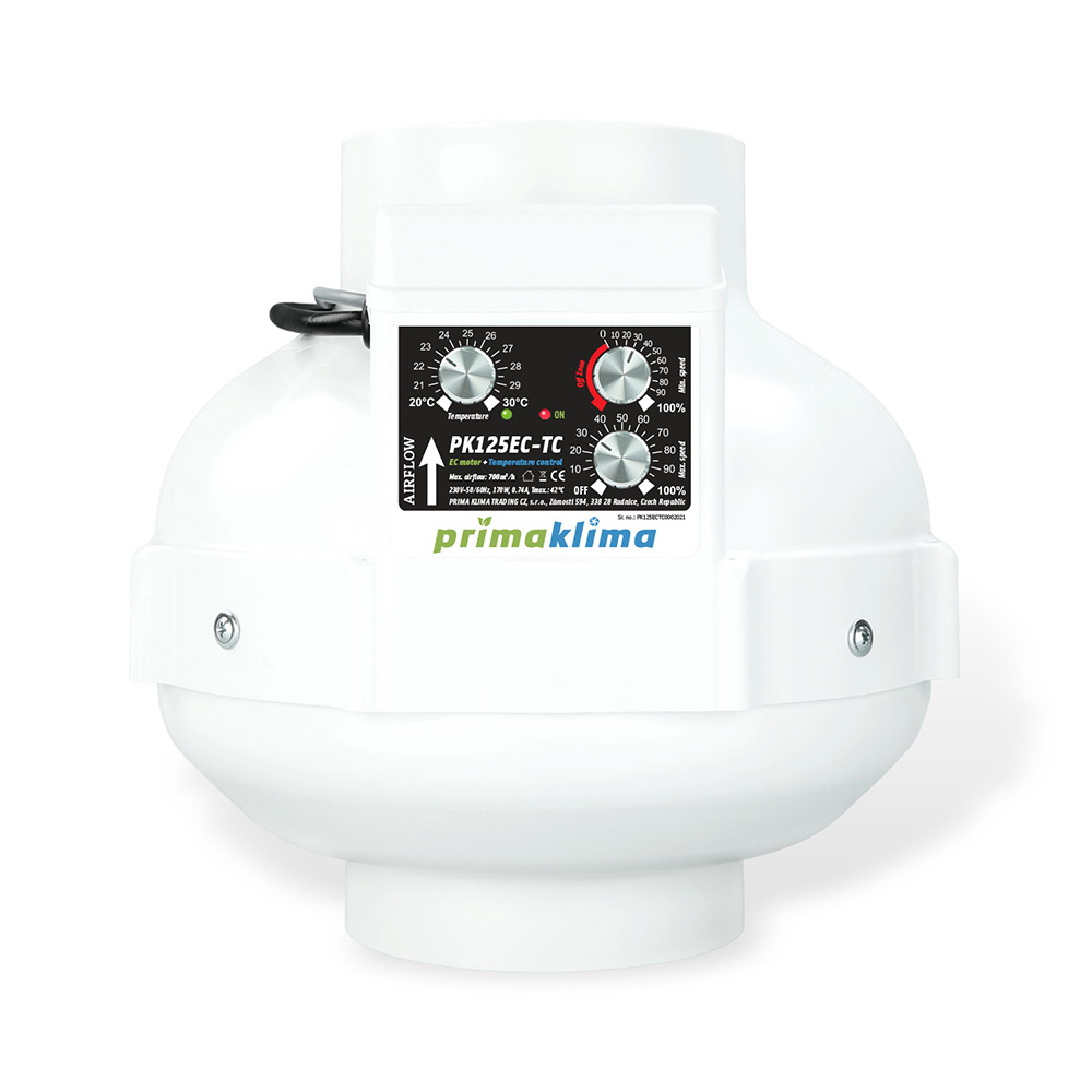 Prima Klima PK125EC-TC EC Ventilator 700 m³/h temperaturgesteuert 125 mm
